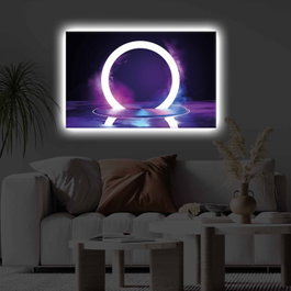 Wallity Lienzo Decorativo Iluminado con Led 45 x 70 cm Multicolor